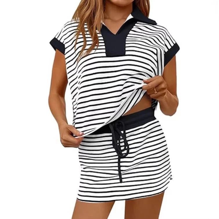 our New Favorite Vacation Outfit 🌴Stripe Two Piece Set