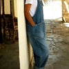 Vintage Wide Leg Denim Overalls