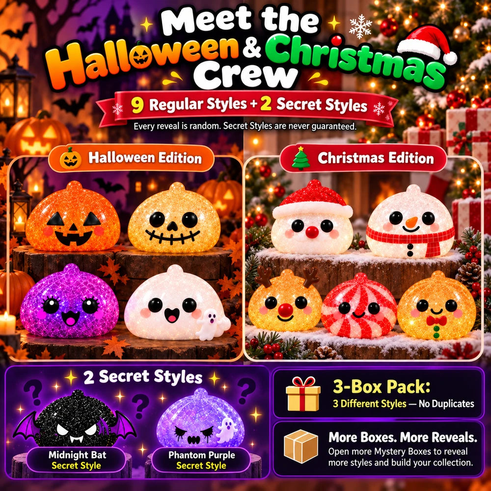 🎃Limited Stock: Festive Mystery Dumpling Squeeze Toy 🎁— Halloween & Christmas Special Editions