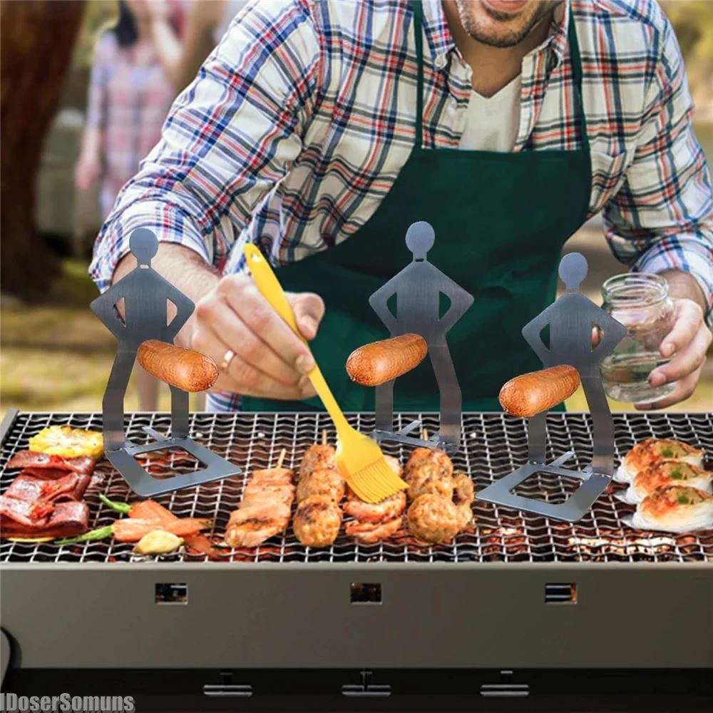 ArtZ® Spitting Cobra Stainless Steel BBQ Sausage Holders